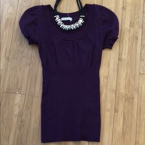 Forever 21 maroon short-sleeved light sweater💐